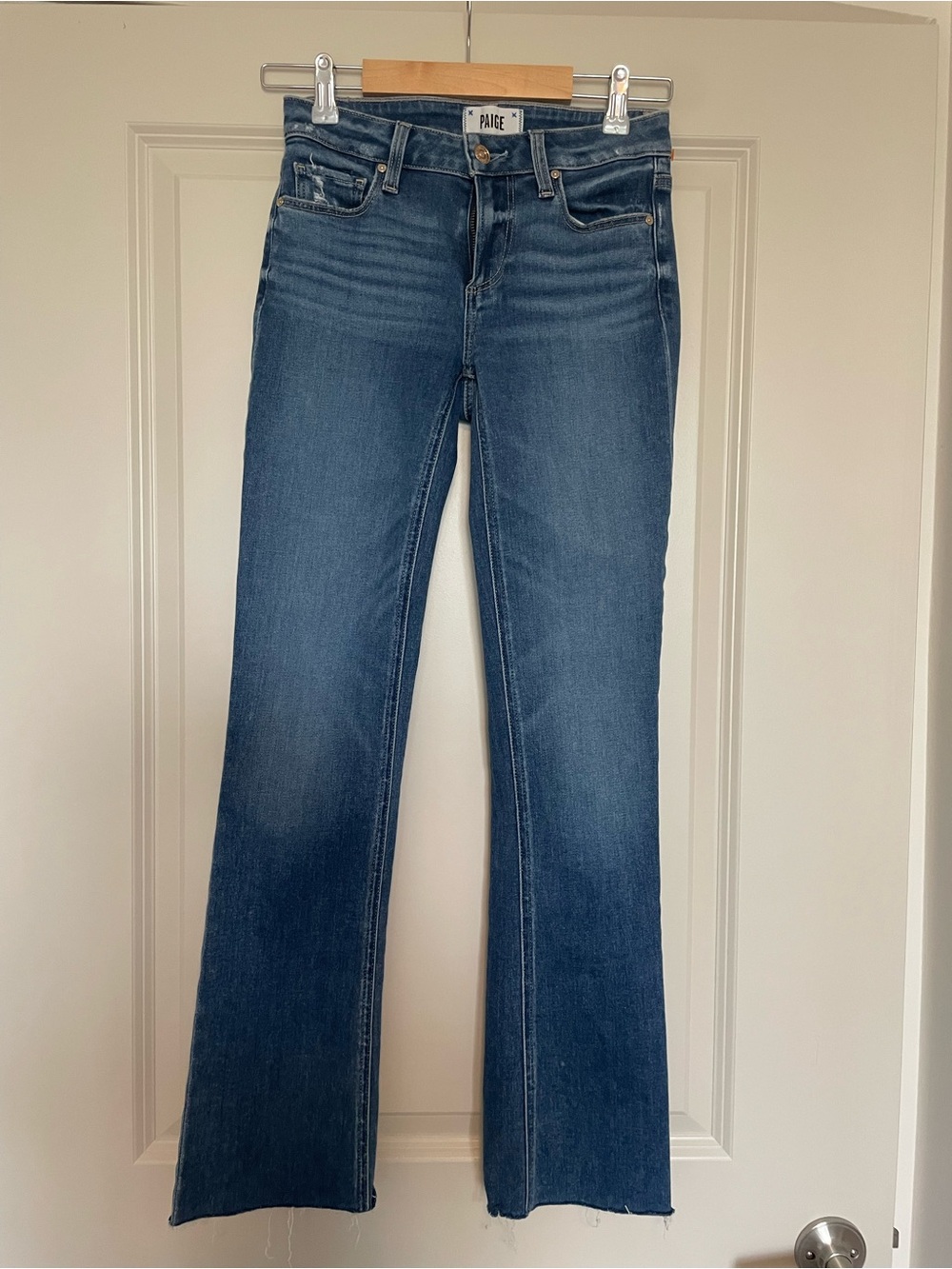 PAIGE Medium Blue Flare Jeans